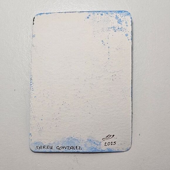 ACEO Pixel Kihikihi by Sarah Gonzalez, Original Art Card Gouache & Acrylic - Picture 3 of 4